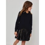 Robe fille combin�e avec jupe pliss�e noir