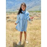 Robe fille en denim double stone