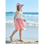 Robe filles fines bretelles vieux rose