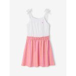 Robe filles fines bretelles vieux rose