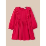 Robe fille gaze de coton rouge