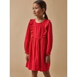 Robe gaze de coton rouge