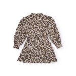 Robe pour fille avec imprim animal et manches longues noir