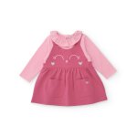 Robe pour fille avec imprim visage rose