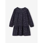 Robe fille imprimée étoiles brillantes anthracite Robe fille imprimée étoiles brillantes anthracite