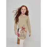 Robe fille imprim�e tour eiffel et chien beige