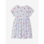 Robe fille jersey confortable ray� bleu