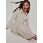 Robe fille en maille avec d�tails beige