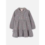 Robe fille en maille � carreaux et fleurs multicolore
