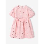 Robe fille manches ballon rose