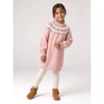Robe fille manches longues rose poudr�