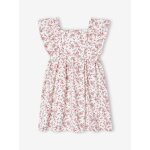 Robe fille manches papillon �cru