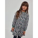 Robe fille molleton imprim� fleurs multicolore