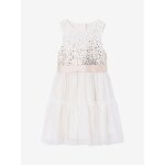 Robe fille noël à sequins et tulle écru Robe fille noël à sequins et tulle écru