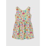 Robe fille satin imprim� fleurs multicolore