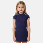 Robe fille style polo manches courtes marine