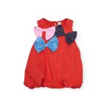 Robe pour fille en tissu avec motif ballon rouge
