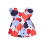 Robe pour fille en toile avec manches bouffantes blanc