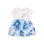 Robe pour fille en toile avec d�tail � sequins blanc