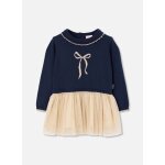 Robe fille en tulle avec noeud bleu