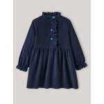 Robe fille en velours marine