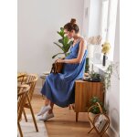 Robe fines bretelles gaze de coton grossesse et allaitement bleu Robe fines bretelles gaze de coton grossesse et allaitement bleu