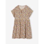 Robe à fleurs boutonnée fille écru Robe à fleurs boutonnée fille écru