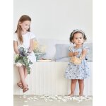 Robe fleurie bb de crmonie blanc imprim