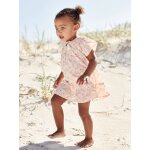 Robe fleurie bb manches courtes cru