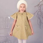 Robe fleurie manches papillon butterfly vert kaki fleuri