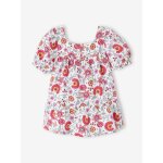 Robe fleurie � volants b�b� �cru