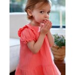Robe en gaze de coton bb corail