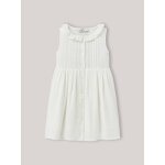 Robe en gaze de coton brode ecru