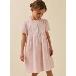 Robe en gaze de coton rose tendre