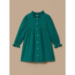 Robe gaze de coton fille vert pin