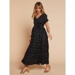 Robe grossesse allaitement cache coeur noir