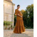 Robe de grossesse et d'allaitement claudette camel