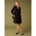 Robe de grossesse en crpe dos en dentelle noir