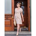 Robe grossesse en gaze de coton bio argile