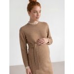 Robe de grossesse manches longues taupe