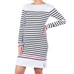 Robe de grossesse marini�re quimper blanc / marine