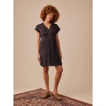 Robe grossesse satine effet nou anthracite