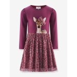 Robe avec imprim� biche fille happy girls bordeaux