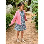 Robe imprime fille manches courtes vert imprim