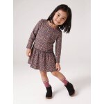 Robe imprim�e fille manches longues anthracite