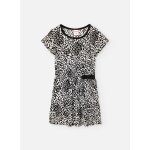 Robe imprime  manches courtes noir