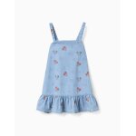 Robe en jean sans manches avec motif minnie bleu