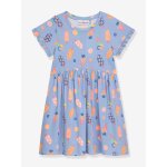 Robe en jersey � imprim� fluo et glace, fille danamade bleu ciel
