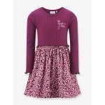 Robe avec jupe imprim�e et inscription fille happy girls bordeaux