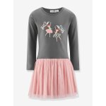 Robe avec jupe en tulle et ballerines fille happy girls gris